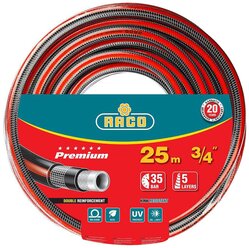 Шланг RACO Premium 3/4" 25 метров 5-ти слойный черный/красный