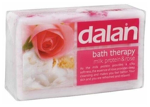 Dalan Мыло кусковое Bath therapy Молочный протеин и роза, 175 г