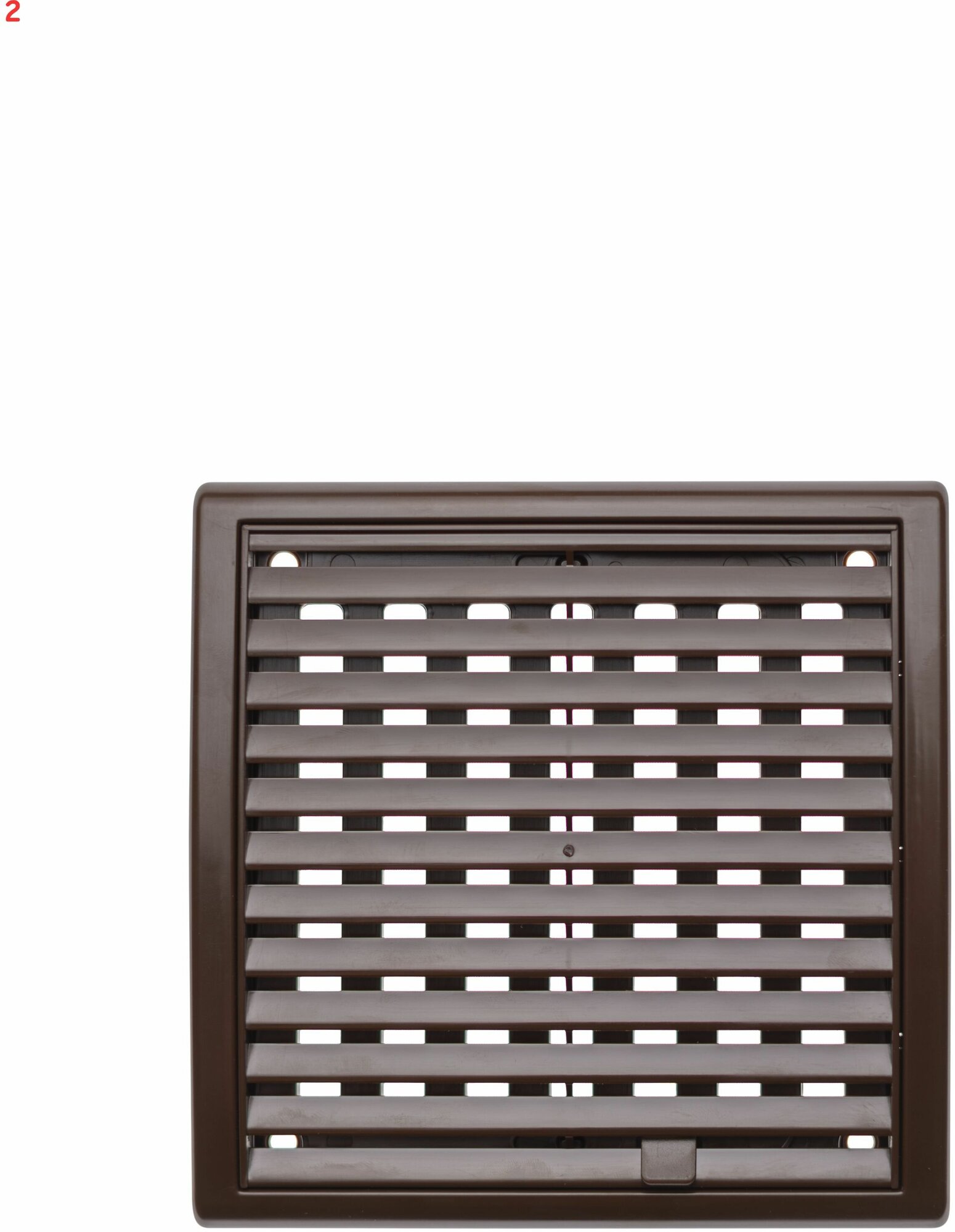 Решетка вентиляционная со шторкой Equation 150x150 мм пластик цвет коричневый (2 шт.)