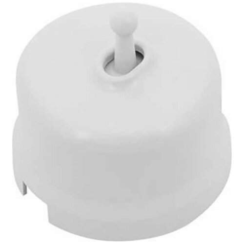 Выключатель ретро Bironi 1-кл. тумблерный проходной пластик, цвет белый B1-231-21