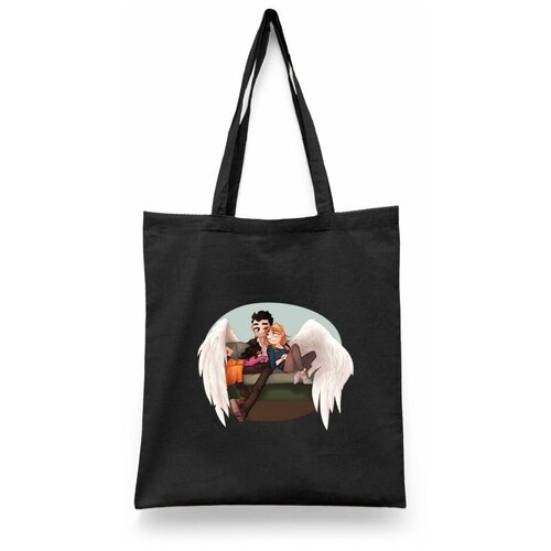 фото Сумка-шоппер унисекс каждому своё "люцифер/lucifer/сериал" черная