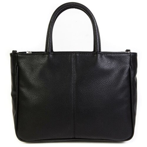 Сумка женская шоппер кожа на молнии недорого черная