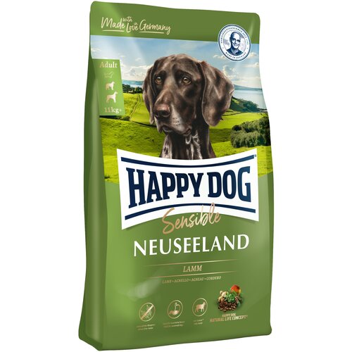 Сухой корм для собак Happy Dog Supreme Sensible Neuseeland при чувствительном пищеварении, ягненок с рисом 1 уп. х 1 шт. х 4 кг