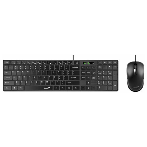 Комплект проводной Genius SlimStar C126 клавиатура мышь черный