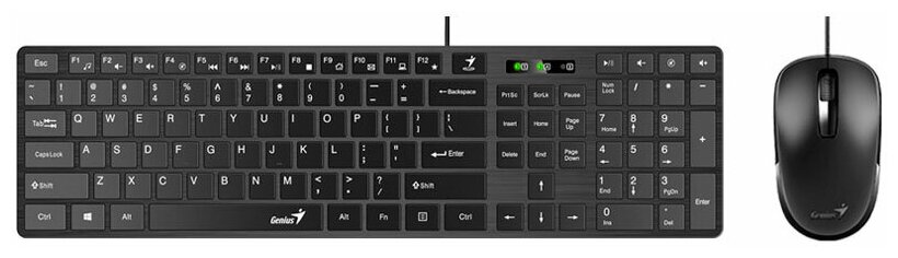 Набор клавиатура+мышь Genius SlimStar C126 (USB) Black (31330007402) 1 шт.