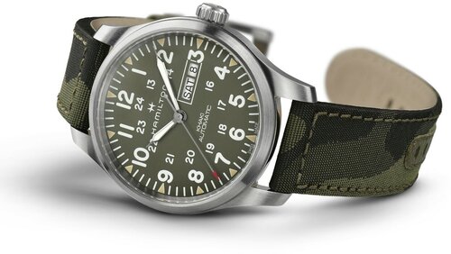 Наручные часы Hamilton Мужские наручные часы HAMILTON KHAKI FIELD DAY DATE AUTO H70535061, хаки