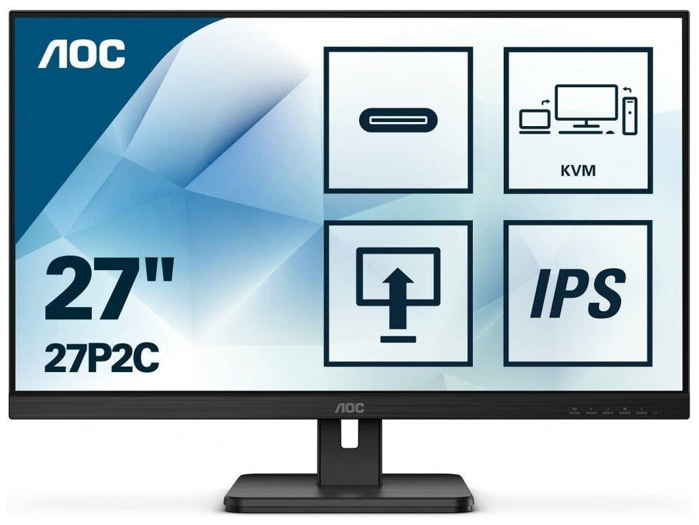 Монитор 27" AOC 27P2C, FHD, IPS, HDMI, DP, USB-C, 4xUSB 3.2, Черный 27P2C - фото №11