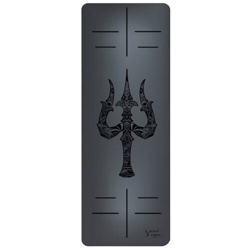 Каучуковый коврик для йоги Non Slip «Trident», синий (Your Yoga, Йо йога), 183*65*0,4 см.