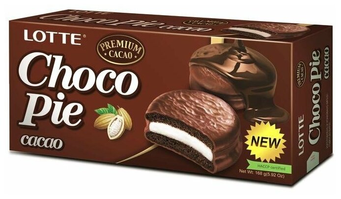 Пирожное Lotte Confectionery Choco Pie Cacao, 168 г, 6 шт. в уп. - фотография № 4