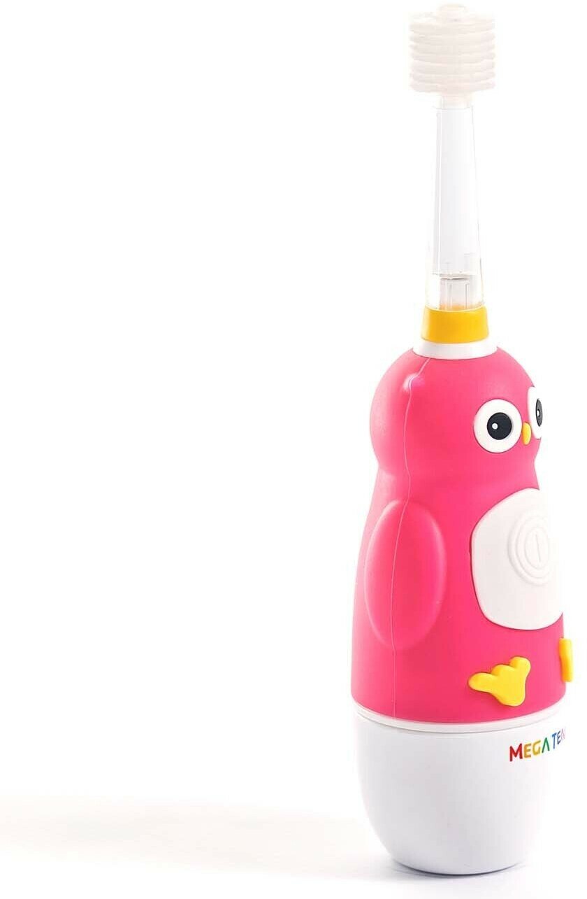звуковая зубная щетка MEGA Ten Kids Sonic Совушка, розовый/белый - фотография № 18