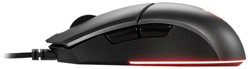 Мышь проводная Gaming Mouse MSI Clutch GM11, Wired, DPI 5000, symmetrical design, RGB lighting, Black (S12-0402030-CLA) - фото №8