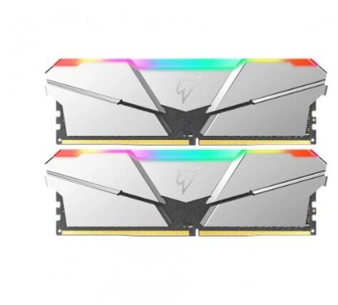 Оперативная память DDR4 Netac Shadow 16Gb (8Gbx2) 3600Mhz PC28800 RGB, CL16 1.35V Silver с радиатором (NTSRD4P36DP-16S)