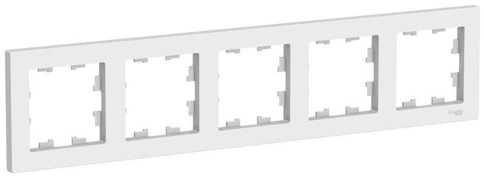 Рамка Schneider Electric AtlasDesign пятиместная универсальная белая