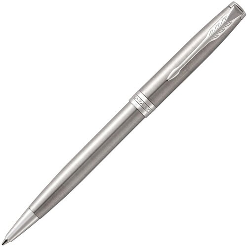 ручка роллер parker sonnet core stainless steel ct корпус серебристый палладиевые детали черная Ручка шариков. Parker Sonnet Core K526 (CW1931512) Stainless Steel CT M черн. черн. подар. кор.