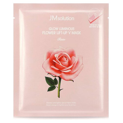 фото Jmsolution маска для зоны подбородка с розой - glow luminous flower lift-up v mask rose, 25г