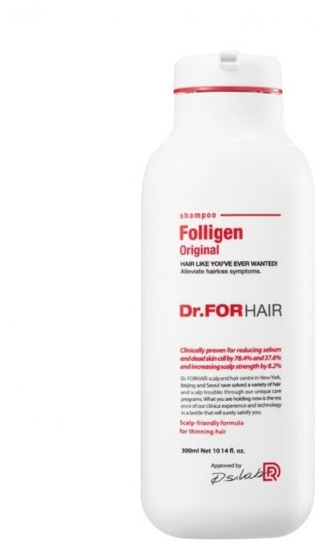 Восстанавливающий протеиновый шампунь против выпадения волос Dr. ForHair Folligen Shampoo (300 мл.)