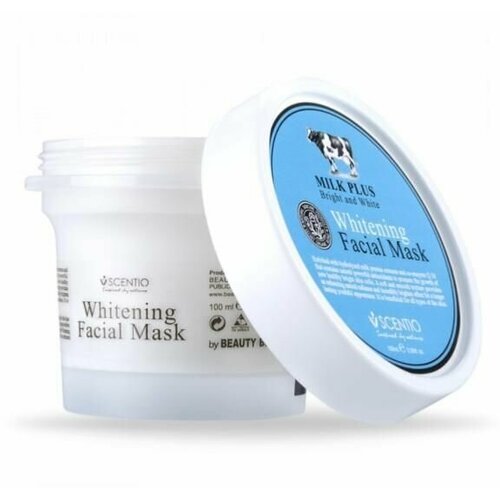 SCENTIO Маска для лица ночная НАНО-Q10 Milk Plus Whitening Q10 Sleeping Mask, 45 гр