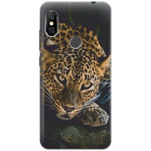 фото Gosso ультратонкий силиконовый чехол-накладка для xiaomi redmi note 6 pro с принтом "загадочный леопард"