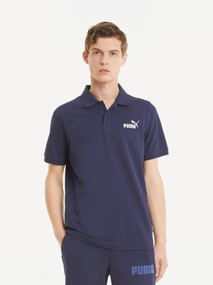 Поло спортивное PUMA Essentials Pique Men's Polo Shirt, размер L, синий, мультиколор