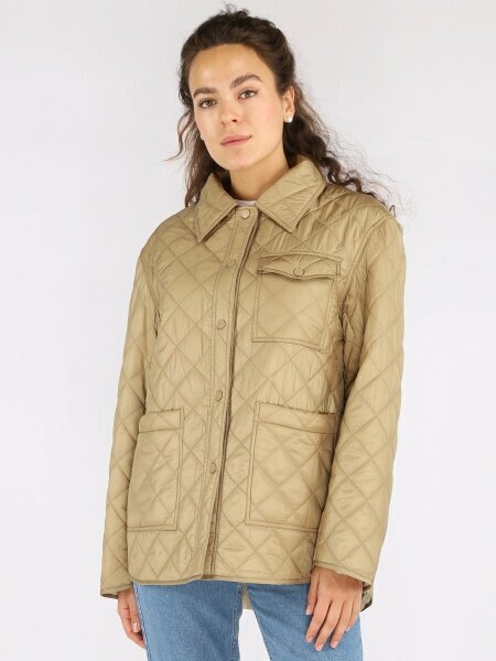 Куртка  A Passion Play демисезонная, удлиненная, силуэт прямой, карманы, размер XL, коричневый