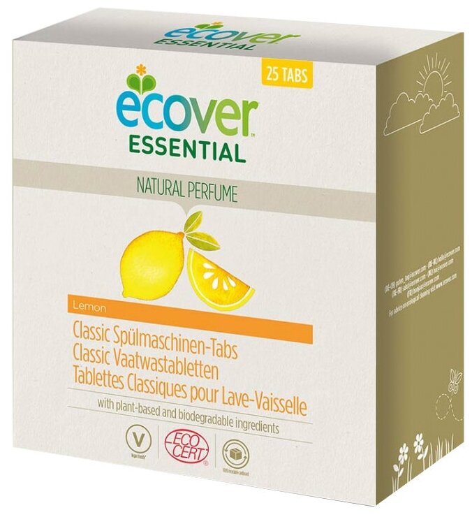 Таблетки для посудомоечной машины ecover Essential таблетки (лимон)