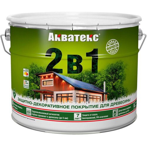 Защитно-декоративное покрытие для дерева Акватекс, полуматовое, 9 л, венге защитно декоративное покрытие для дерева акватекс полуматовое 9 л дуб