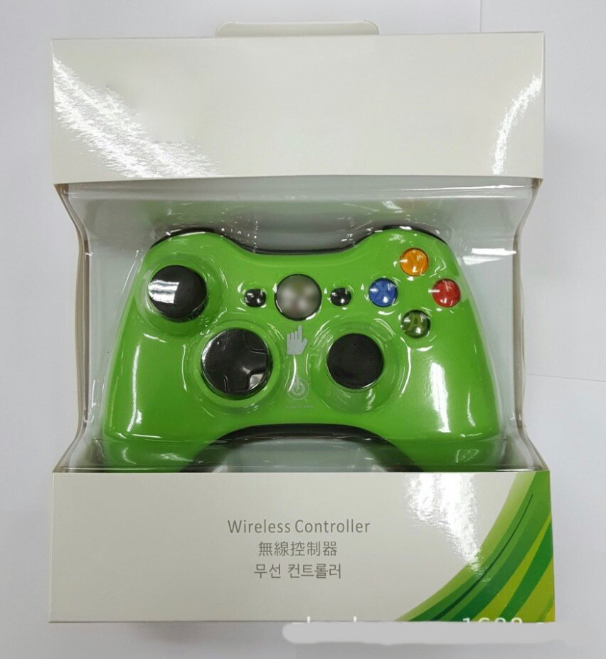 Беспроводной джойстик геймпад MyPads для игровой приставки Microsoft Xbox 360 Wireless Controller зеленый (NSF-00003)