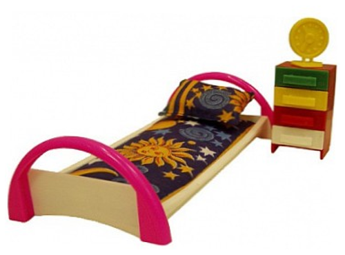 Форма Кровать с тумбочкой Кристина (С-50-Ф) мультиколор