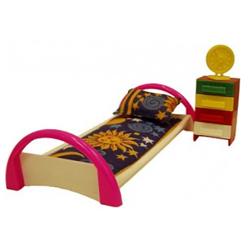 Форма Кровать с тумбочкой Кристина (С-50-Ф) мультиколор игровой набор мебели двухъярусная кровать и две куклы lr1418