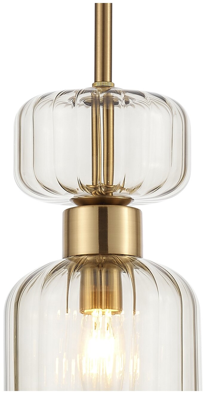 Подвесной светильник Escada 1141/1S E14*60W Antigue copper/Beige - фото №2
