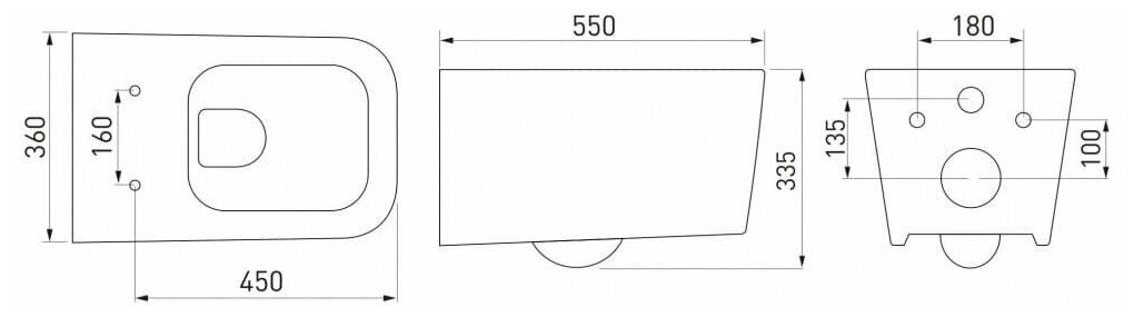 Комплект BERGES для монтажа подвесного унитаза: инсталляция NOVUM525, кнопка L5 Soft Touch черная, унитаз FLOE, сиденье дюропласт FLOE Slim SO - фотография № 3