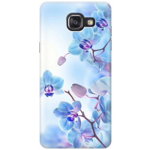 фото Cиликоновый чехол на samsung galaxy a3 (2016) / самсунг а3 2016 с принтом "голубые орхидеи" gosso