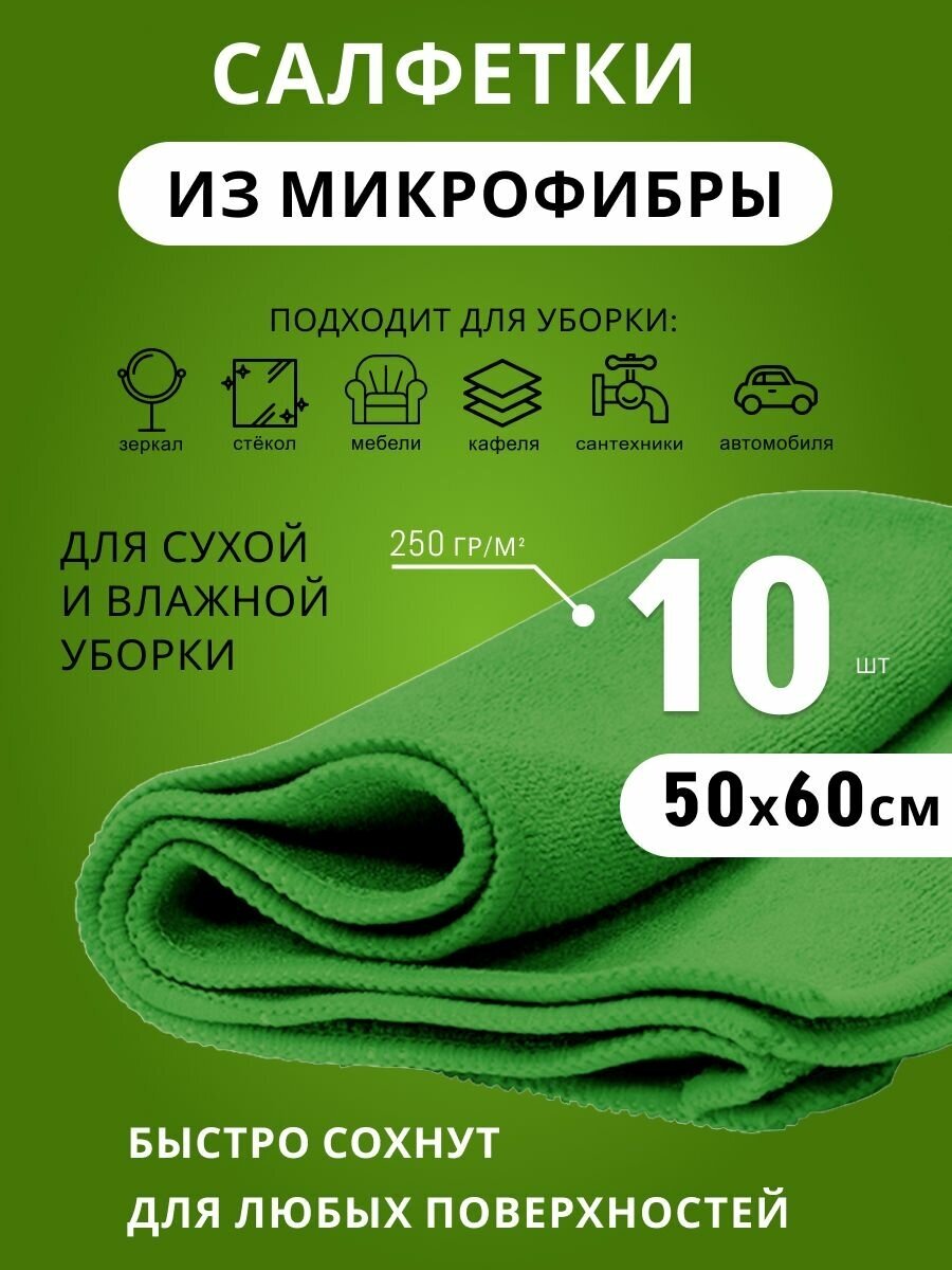 Салфетка из микрофибры 50х60см 250г/м2