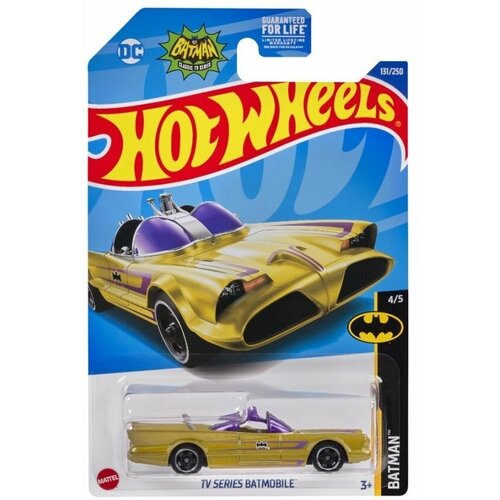 Машинка Hot Wheels коллекционная Бэтмен (оригинал) TV SERIES BATMOBILE золотистый hot wheels batmobile grey бэтмобиль 17 250 batman 2 5 mattel fyf60 2019