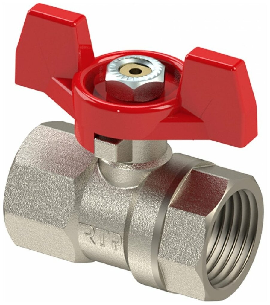 Шаровый кран 1/2 дюйма RTP шаровой латунный вн/вн PN 40 ручка бабочка - фотография № 6