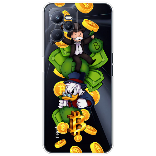 Силиконовый чехол на Realme C35 / Реалми C35 Scrooge McDuck and Monopoly, прозрачный силиконовый чехол scrooge mcduck and monopoly на realme c15 реалми с15