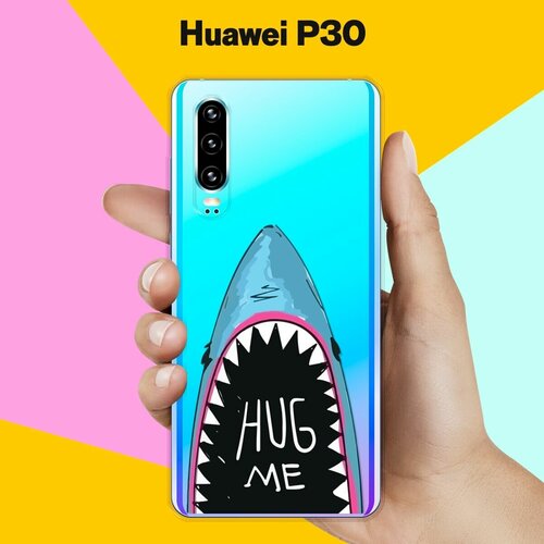 Силиконовый чехол Акула на Huawei P30 силиконовый чехол ананас на huawei p30