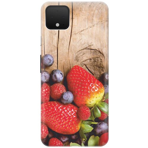 фото Cиликоновый чехол на google pixel 4 / гугл пиксель 4 с принтом "дерево фруктов" gosso