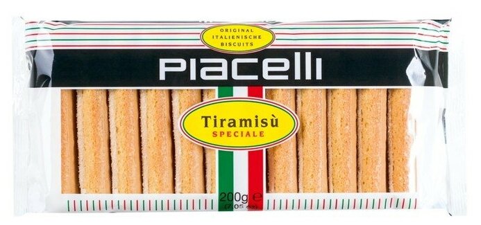 Печенье Piacelli Savoiardi для тирамису, 200 г - фотография № 1