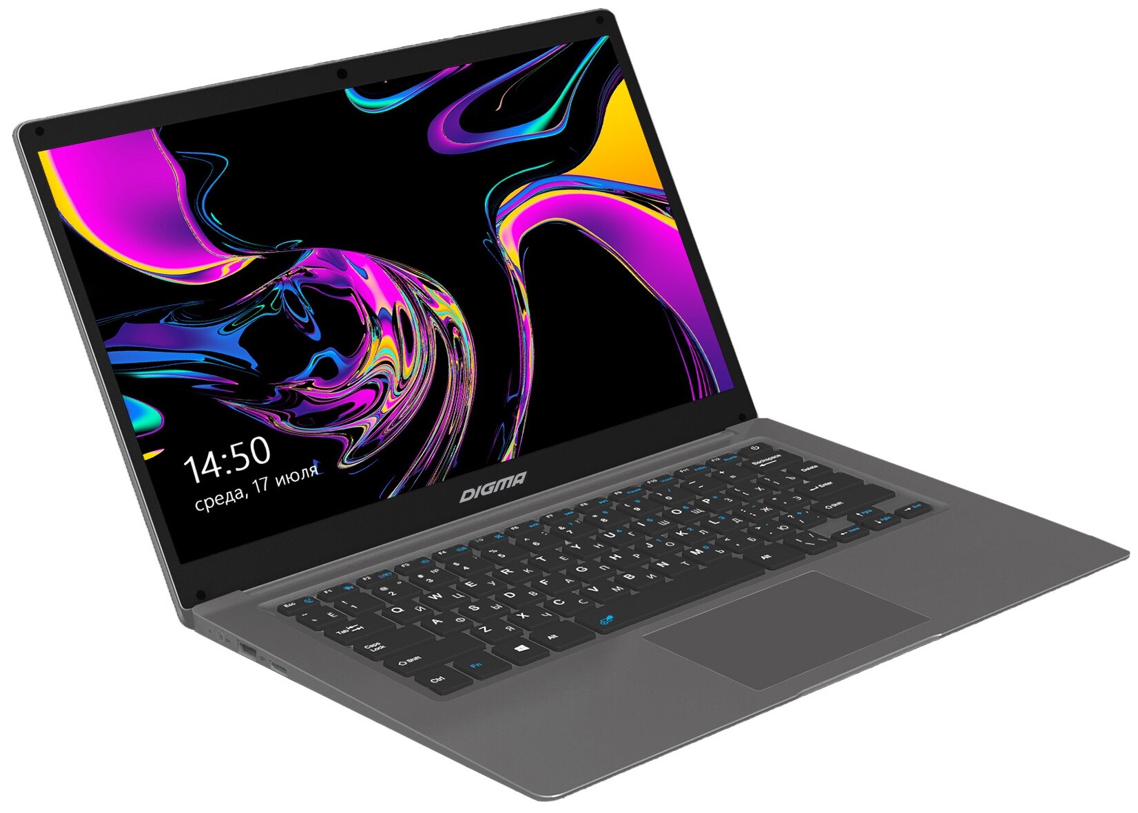 Ноутбук Digma EVE 14 C411 141 IPS Intel Celeron N3350 11ГГц 4ГБ 128ГБ SSD Intel HD Graphics 500 Windows 10 Home ES4058EW темно-серый