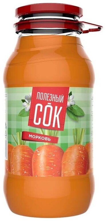 Сок Тм"полезный Сок" ТМ "Полезный Сок" Морковный восстановленный с мякотью и сахаром 1,8 л