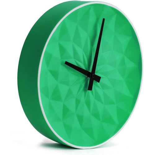 Часы настенные керамические VILART 18-303, круглые, размер 25.5*25.5*5.5 см, зеленые