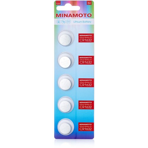 Батарейка Minamoto CR1632 BL5 Lithium 3V (5/100/5000) 5шт/блистер батарейка minamoto r14 1 5 в sr2