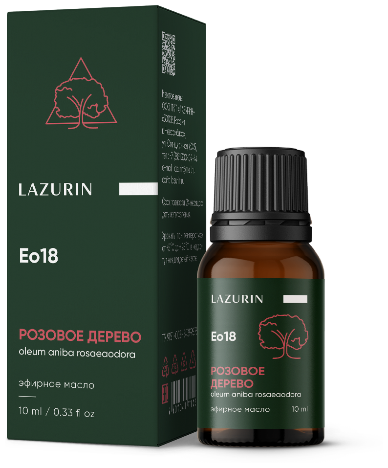 Эфирное масло Розового дерева (Eo21), 10 мл. натуральное, для бани, сауны, для массажа, в подарок, для аромалампы Лазурин.