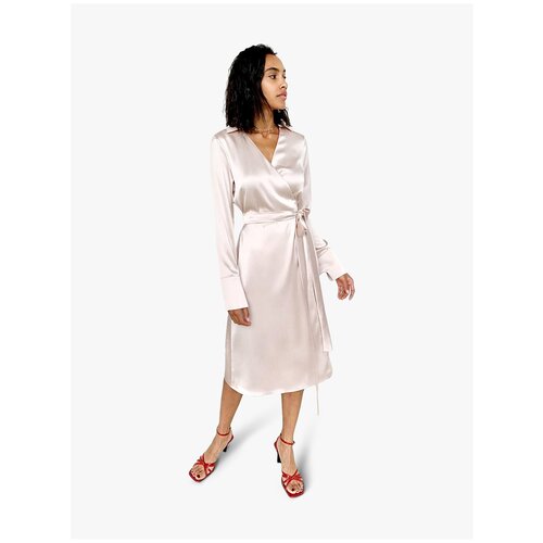 фото Rimarka платье на запах шелк (пудровый-36)