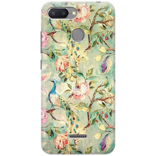 фото Gosso ультратонкий силиконовый чехол-накладка для xiaomi redmi 6 с принтом "винтажный цветочный паттерн"