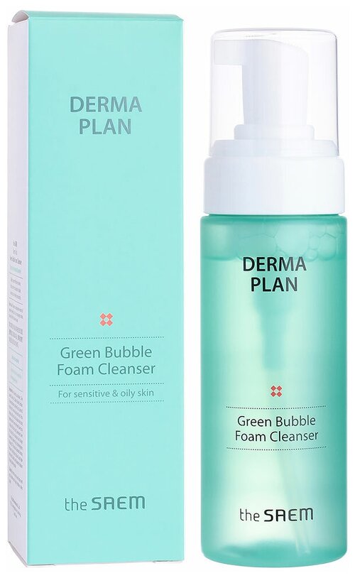 The Saem пенка для умывания Derma Plan Green Bubble Foam Cleanser, 150 мл, 200 г