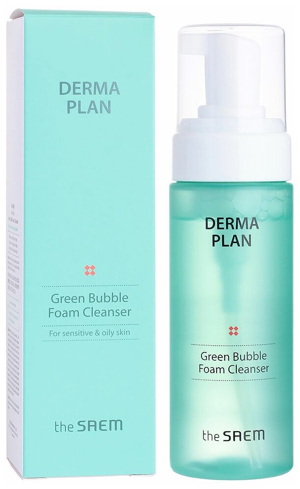 Пенка для умывания The SAEM Derma Plan Green Bubble Foam Cleanser (150 мл)