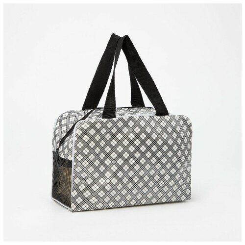 фото Косметичка на молнии, белый, бежевый сима-ленд