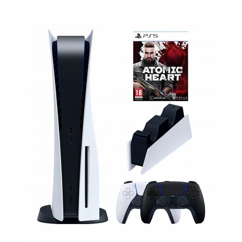 PS5 ПС5 Игровая приставка Sony PlayStation 5 3-ревизия2-й геймпадчерныйзарядноеИгра Atomic Heart 825 ГБ 9390000₽